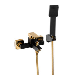 BATERIE CADĂ CUBO S-1176BG, AERATOR, CU MONTARE IN PERETE, NEGRU/AURIU