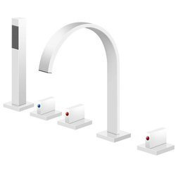 BATERIE CADA PURO S-1061, CU AERATOR, 5 GAURI, MONTAJ PE CADA, CROM