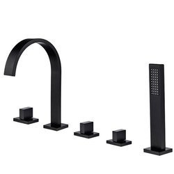 BATERIE CADA PURO S-1061W, CU AERATOR, 5 GAURI, MONTAJ PE CADA, NEGRU