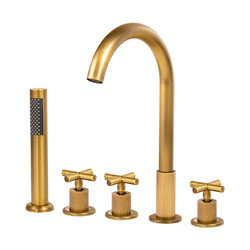 BATERIE CADA VERANNI S-1104V, CU AERATOR, 5 GAURI, MONTAJ PE CADA, AUR VECHI